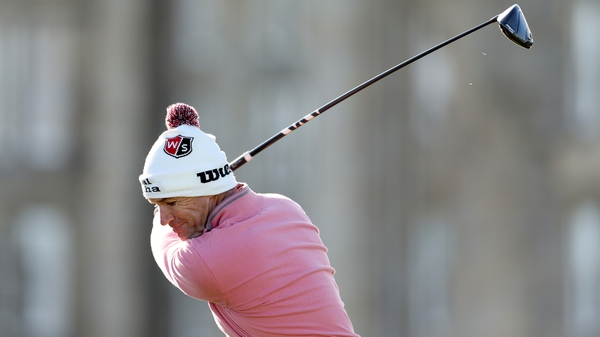 Harrington smacks his drive on the second hole