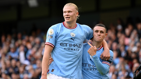 Erling Haaland and Phil Foden shared six goals
