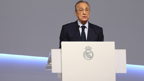 Florentino Perez speaking at the Real Madrid AGM