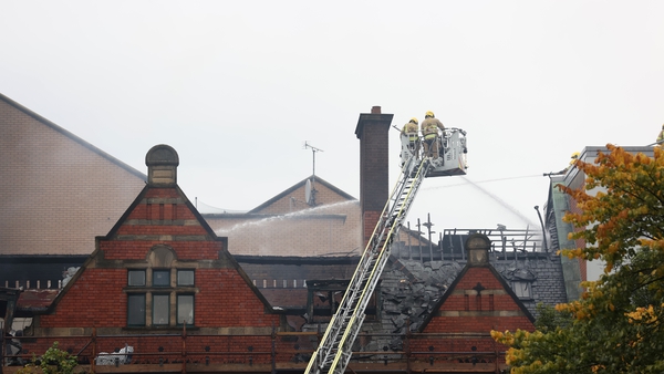 Firefighters were alerted to the blaze on Donegall Street