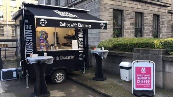 The Mug Shot coffee van in Dublin's Four Courts. Photo: PACE Ireland on Twitter