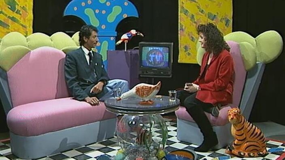 Neal Petersen in 'Jo-Maxi' studio with Celine Whelan (1992)