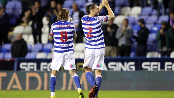 Jeff Hendrick and Andy Carroll applaud the Reading supporters