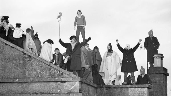 Rooftop protest during the Spike Island riot (Pic: Irish Examiner archive)