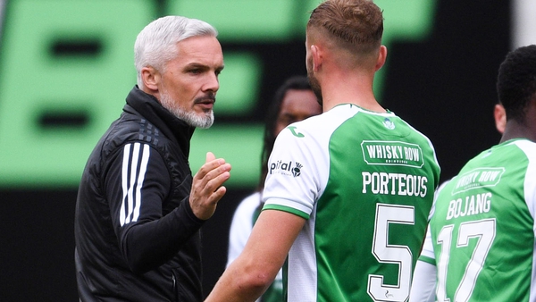Goodwin had accused Hibernian defender Ryan Porteous of 'blatant cheating' in the match against his team