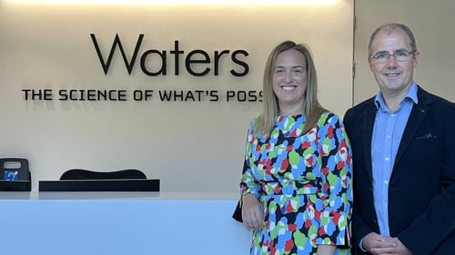 Leanne Davey, Sr Director, Clinical Assay Development & PMO, Waters Technologies Ireland and Liam Hore, Wexford General Manager, Waters Technologies Ireland