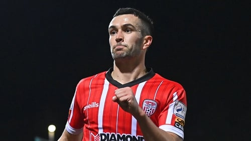 Derry City first half goal-scorer Michael Duffy