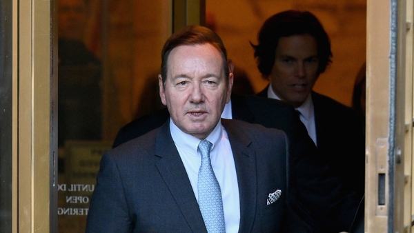 Kevin Spacey outside court in New York
