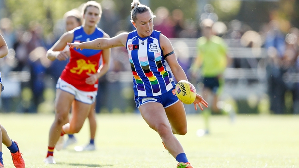 Vikki Wall in action during the round seven clash against Brisbane Lions