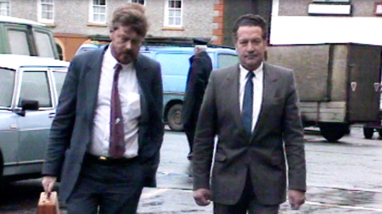 Image - In newly uncovered evidence, Richard Flynn (right) admitted he struck Fr Molloy more than two or three times