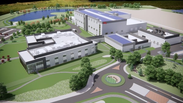 An artist's impression of what the new Eli Lilly plant will look like