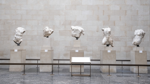 Parthenon sculptures of Ancient Greece, fragments which are collectively known as the Elgin Marbles at the British Museum