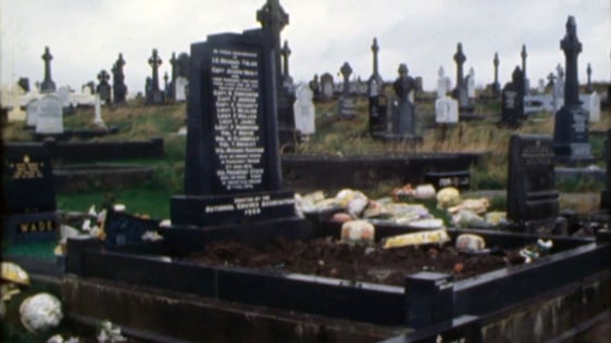 The Republican Plot in Leigue Cemetery, Ballina, County Mayo, 1977.
