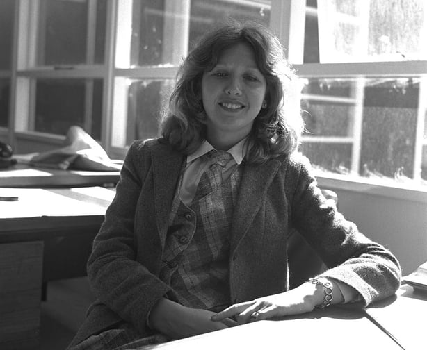 Mary McAleese when she worked as a reporter at RTÉ (1979)