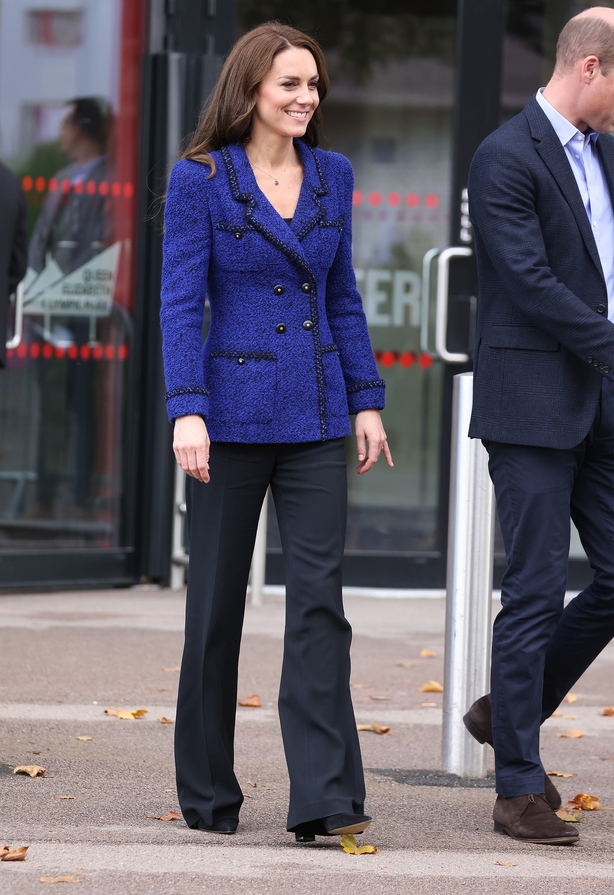 Kate Middleton Paired a Vintage '90s Chanel Blazer With Black Slacks