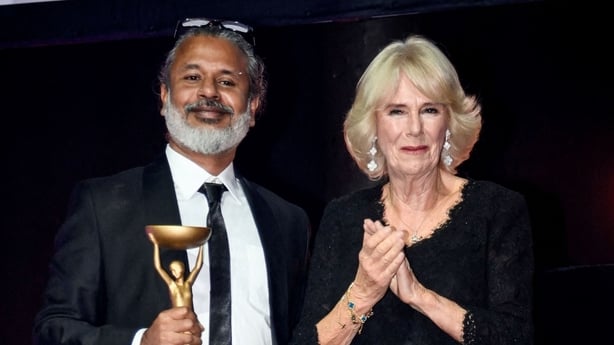 Shehan Karunatilaka with Camilla