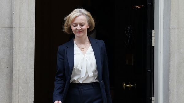 Liz Truss departs 10 Downing Street yesterday
