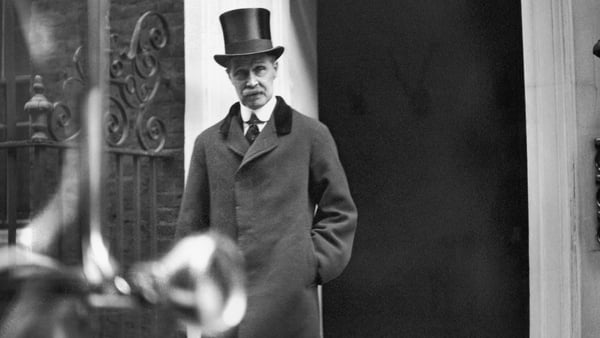Andrew Bonar Law pictured leaving No 10 Downing Street on budget day, April 1923