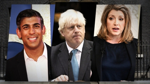 Boris Johnson was up against Rishi Sunak and Penny Mordaunt in vying for MPs' support