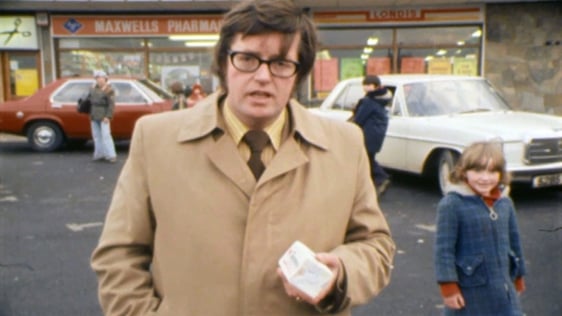 Paddy Smith with a pound of EEC Christmas butter, 1977