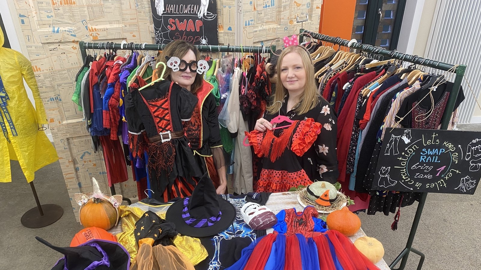 Halloween swap shop aims to raise people's spirits