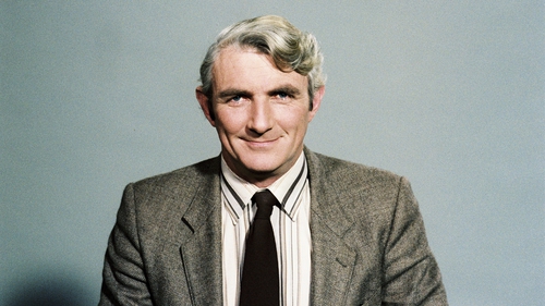 Donal Moynihan pictured in a temporary photographic studio in Leinster House in May 1983 (Pic:RTÉ Photographic Archive)