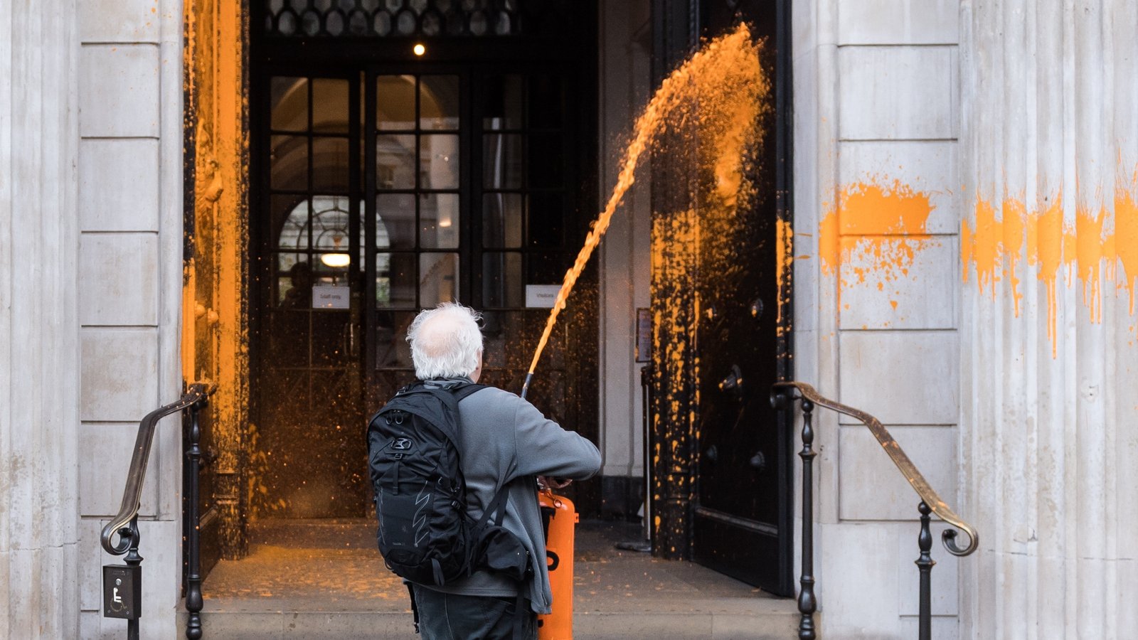 Just Stop Oil protesters spray paint New Scotland Yard, UK News