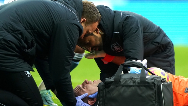Emiliano Martinez took a heavy blow to the head in an accidental collision with team-mate Tyrone Mings