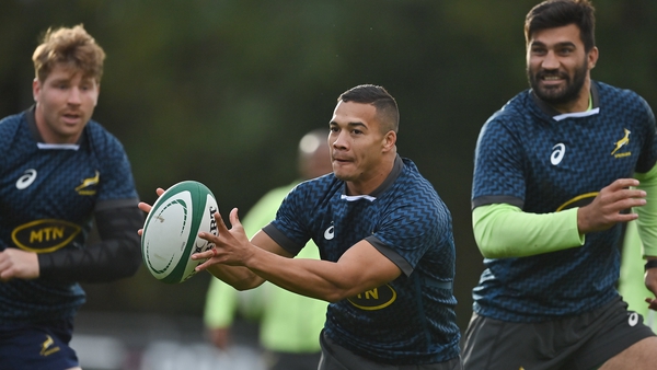 Cheslin Kolbe (centre) forms part of an exciting South African backline