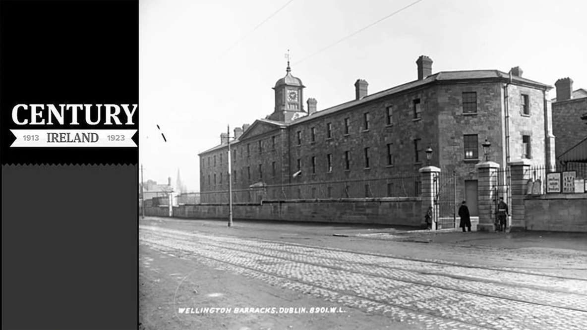 Century Ireland Issue 243: A view of the exterior of Wellington Barracks, Dublin Photo: National Library of Ireland, L_ROY_08901