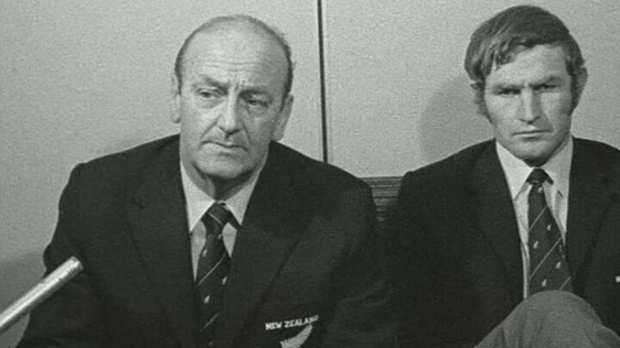 All Blacks team manager Ernie Todd and captain Ian Kirpatrick (1972)