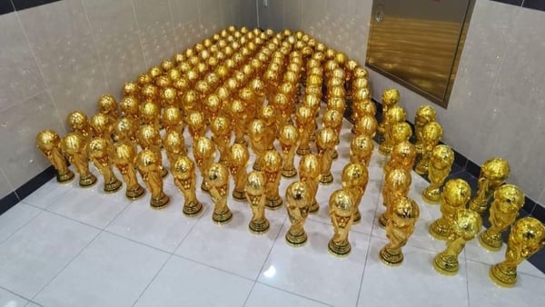 Officials did not say where the trophies were found, nor whether suspects had been detained (Image: Qatar Interior Ministry)