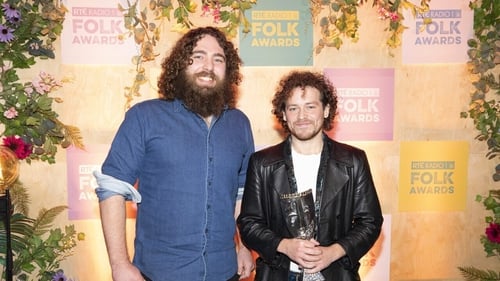 Eoghan Ó Ceannabháin and Ultan O'Brien, winners of Best Folk Album 2021, for Solas an Lae