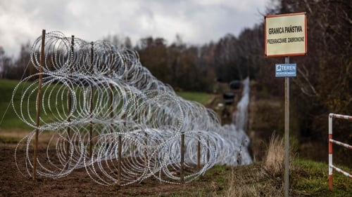 Poland Builds Fence On Russian Border To Deter Migrants