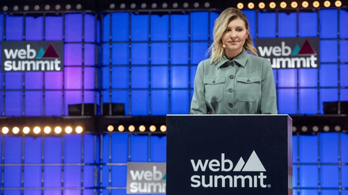 The First Lady of Ukraine, Olena Zelenska, addressed the Web Summit in Lisbon this week