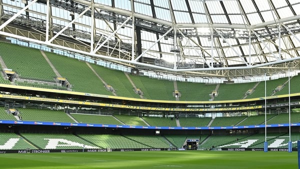An empty Aviva Stadium will now play hose to Ulster's clash with the defending European champions