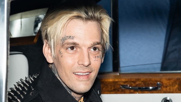 Aaron Carter pictured at a celebrity boxing match last year