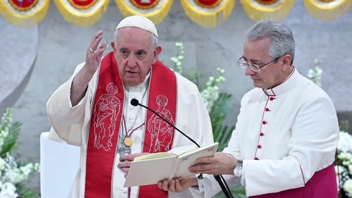 Pope Francis visited the Sacred Heart Church in Bahrain's capital