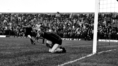 Goalkeeper Eamonn Darcy in action for Drumcondra back in 1965