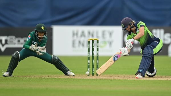 Gaby Lewis formed a partnership of 84 with Leah Paul but a late collapse scuppered Ireland