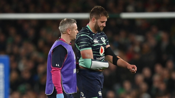 Stuart McCloskey suffered the injury in the 28th minute of Saturday's win against South Africa