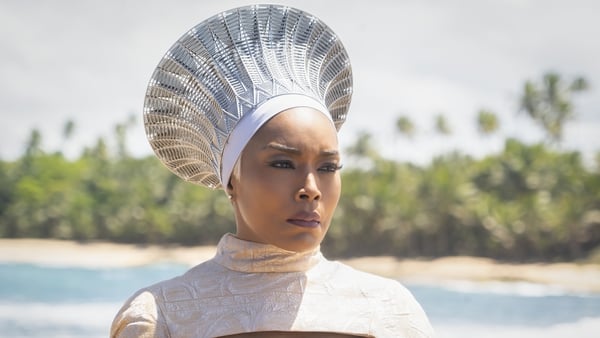 Angela Bassett as Queen Ramonda in Black Panther: Wakanda Forever. Photo by Annette Brown
