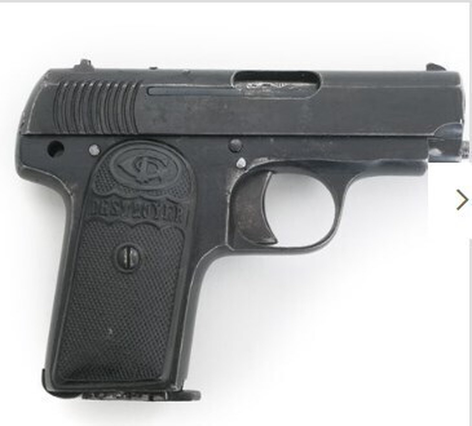 Image - Erskine Childers' pistol. Credit: Military Archives. Ref 111 Pistol Spanish Destroyer Serial 10169.
