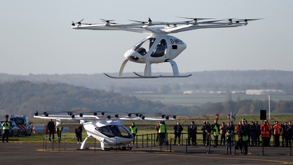The Volocopter test aircraft took off at the Pontoise-Cormeilles airfield outside Paris
