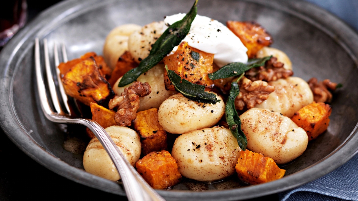 Neven's Recipes Pumpkin and Gnocchi Bake with Goats’ Cheese Marty