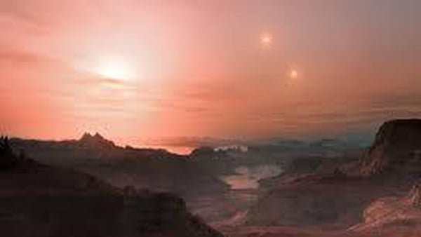 Is there life out there? An artist's impression of planet Gliese 667 Cc at sunset. Image: ESO/L. Calçada