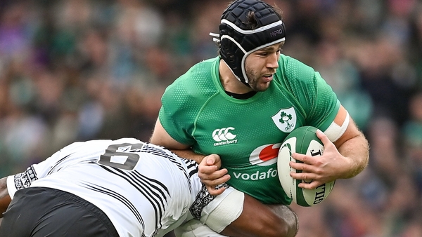 Caelan Doris won his 22nd Ireland cap in the win over Fiji