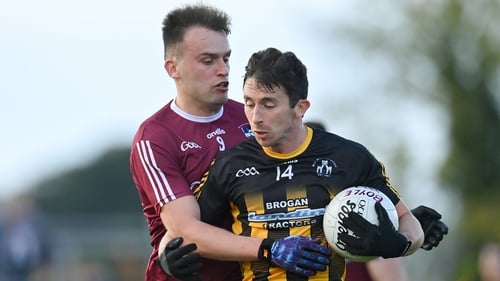Strokestown's Colin Compton in action against Boyle's Enda Smith in the Roscommon SFC final