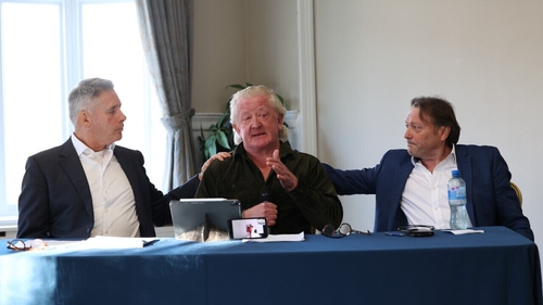John Coulter, Corry McMahon and Louis Hoffman, with Philip Feddis joining via phone from Brazil, speak at the RDS (Pic: RollingNews.ie)