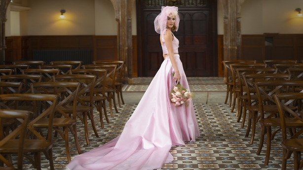 wedding dress pink